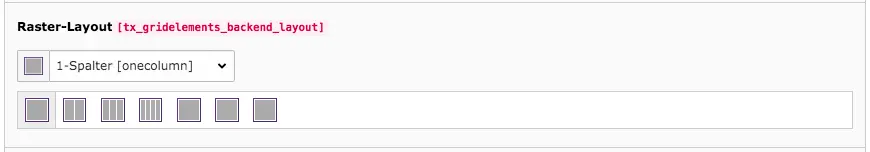 TYPO3 Raster-Layout Grid-Elemente