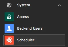 TYPO3 Module Scheduler