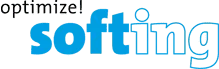 Green banner with "optimize" in black above bold blue "software".