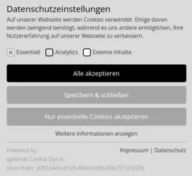 TYPO3 Cookie Opt-In Monochromes Design