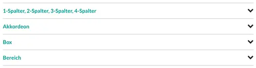 TYPO3 Content Element Grid-Element Akkordeon Frontend