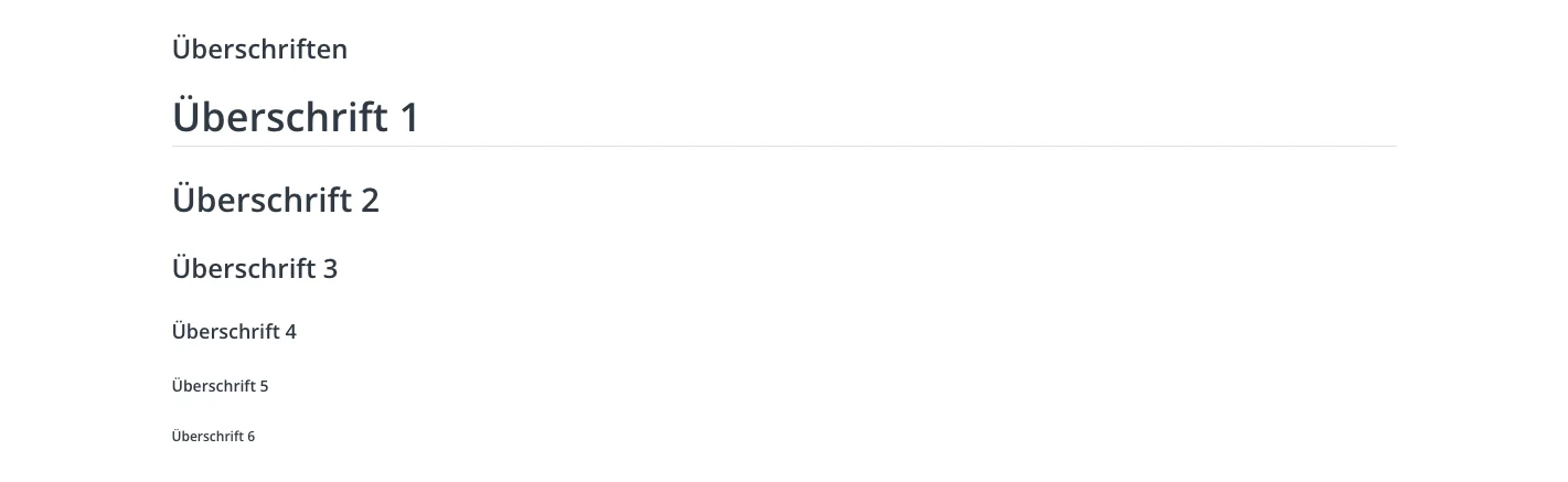 TYPO3 CKEditor Rich Text Editor Überschriften Frontend