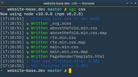 SGC v3 CSS Kommando Konsolenausgabe
