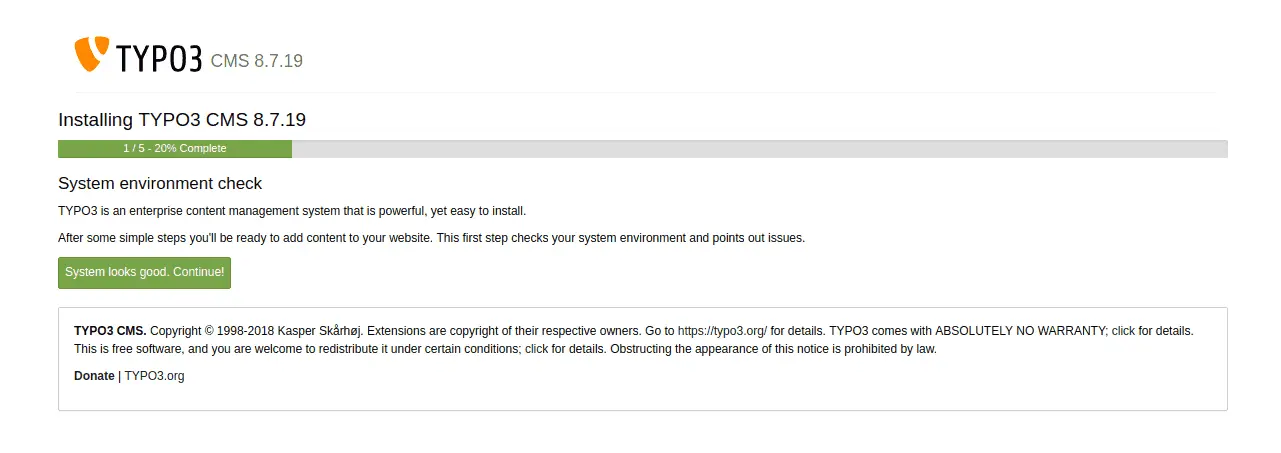 TYPO3 Installation Dependencies TYPO3 Installation Dependencies