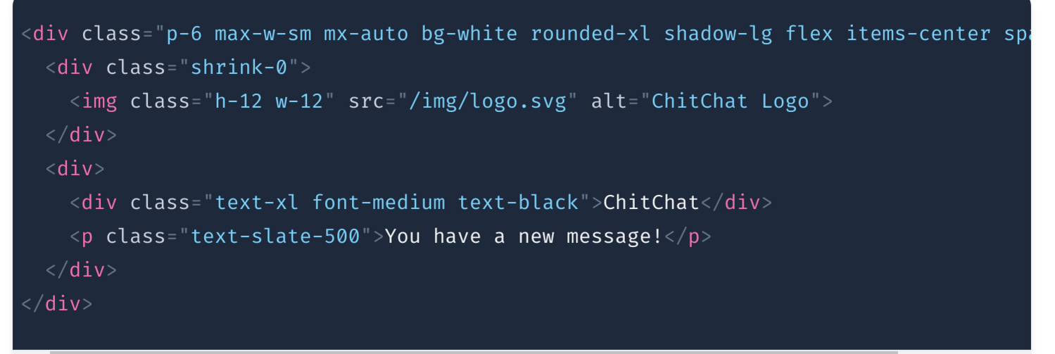 Tailwind Codebeispiel