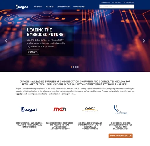 Duagon Website Screenshot