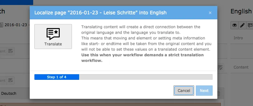 TYPO3 Translate Content