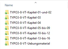 Wolfgang Wagners Videotraining zu TYPO3 9 LTS Ordner