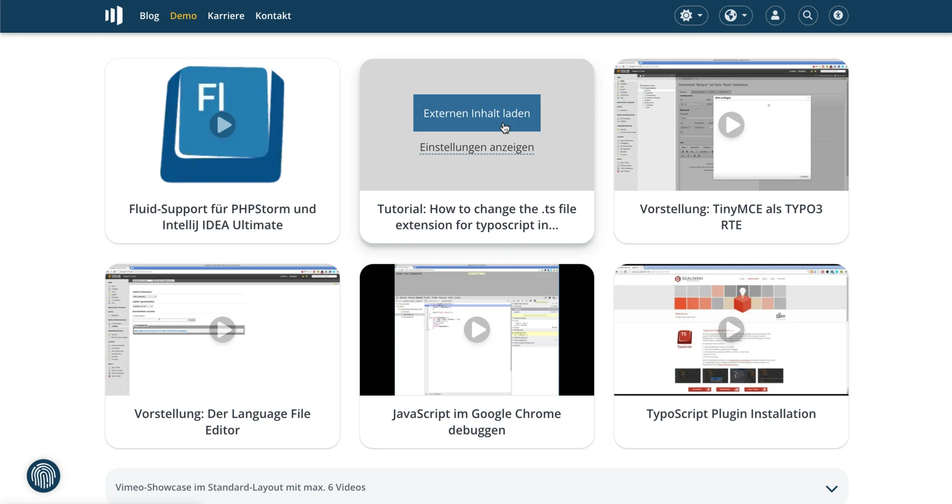 TYPO3 Cookie Consent Frontend Externen Inhalt laden