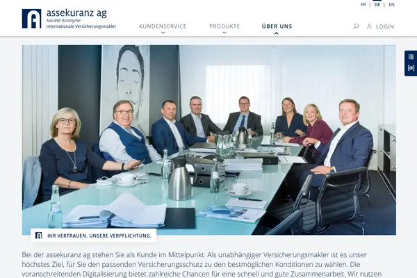 assekuranz ag Website Screenshot