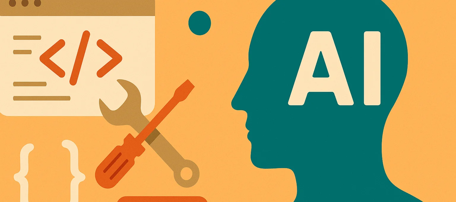 Header-Bild zum Blog-Artikel: 'KI Tools im Vergleich – Coding: Pair Programming & erklärende KI'