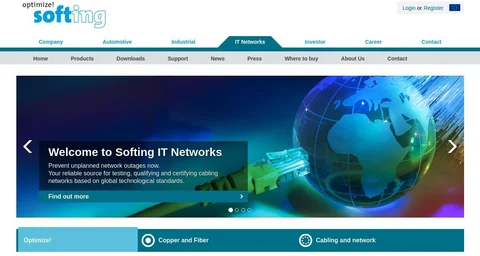 Softing Website Screenshot