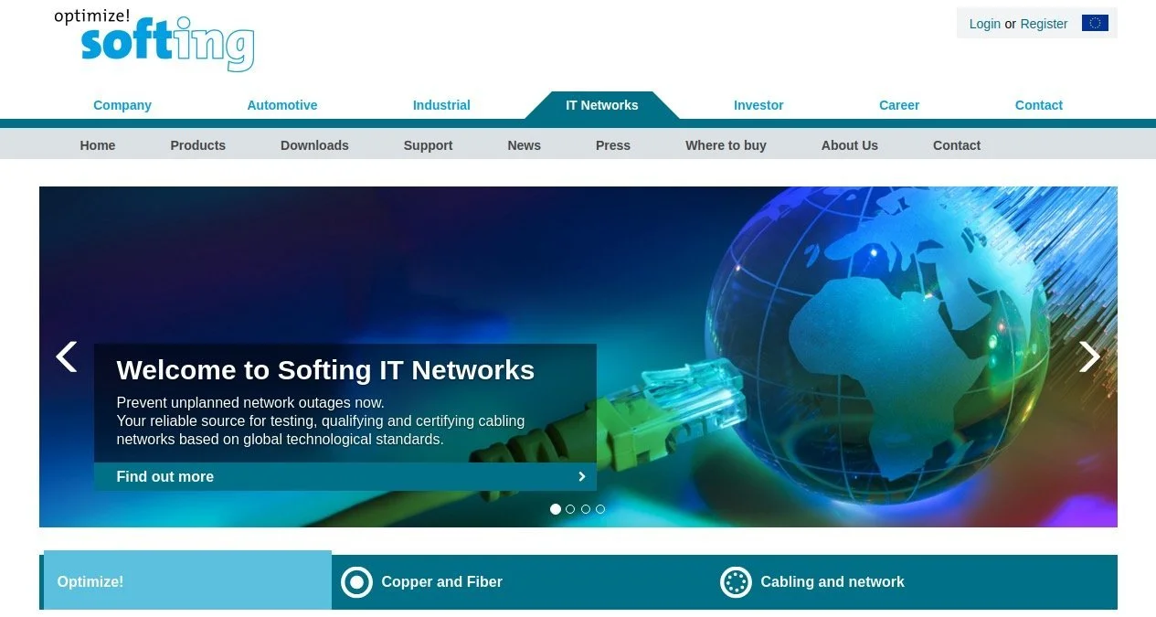Softing IT Website Screenshot