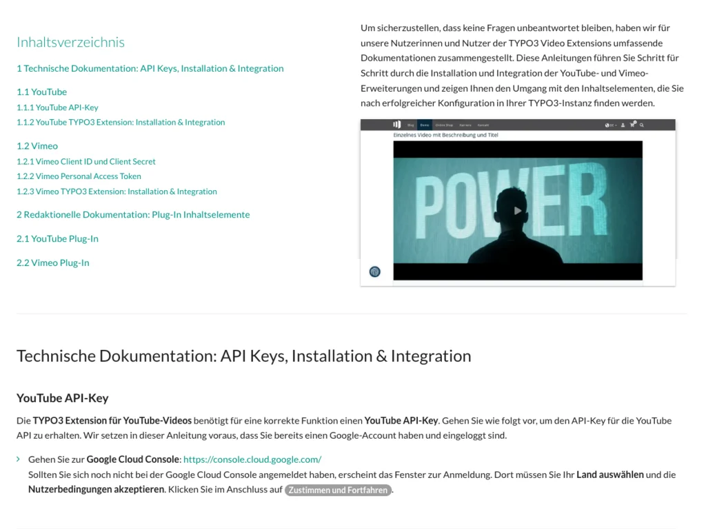 TYPO3 Video Extensions – Documentation