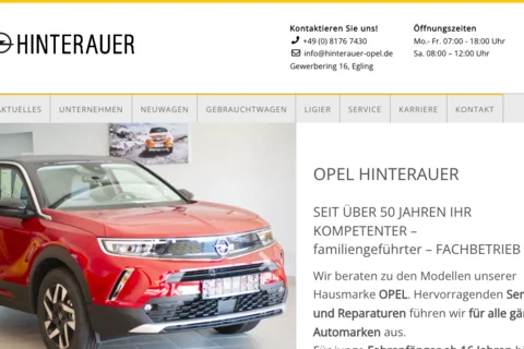 Opel Hinterauer Website Screenshot