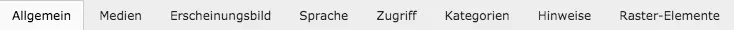 TYPO3 Reiter von Inhaltselementen