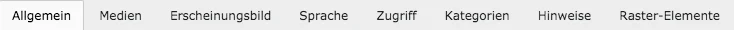 TYPO3 Reiter von Inhaltselementen
