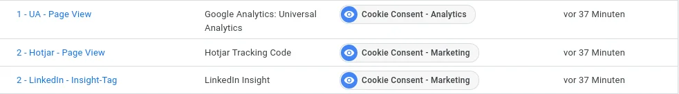 Google Tag Manager Tag Trigger