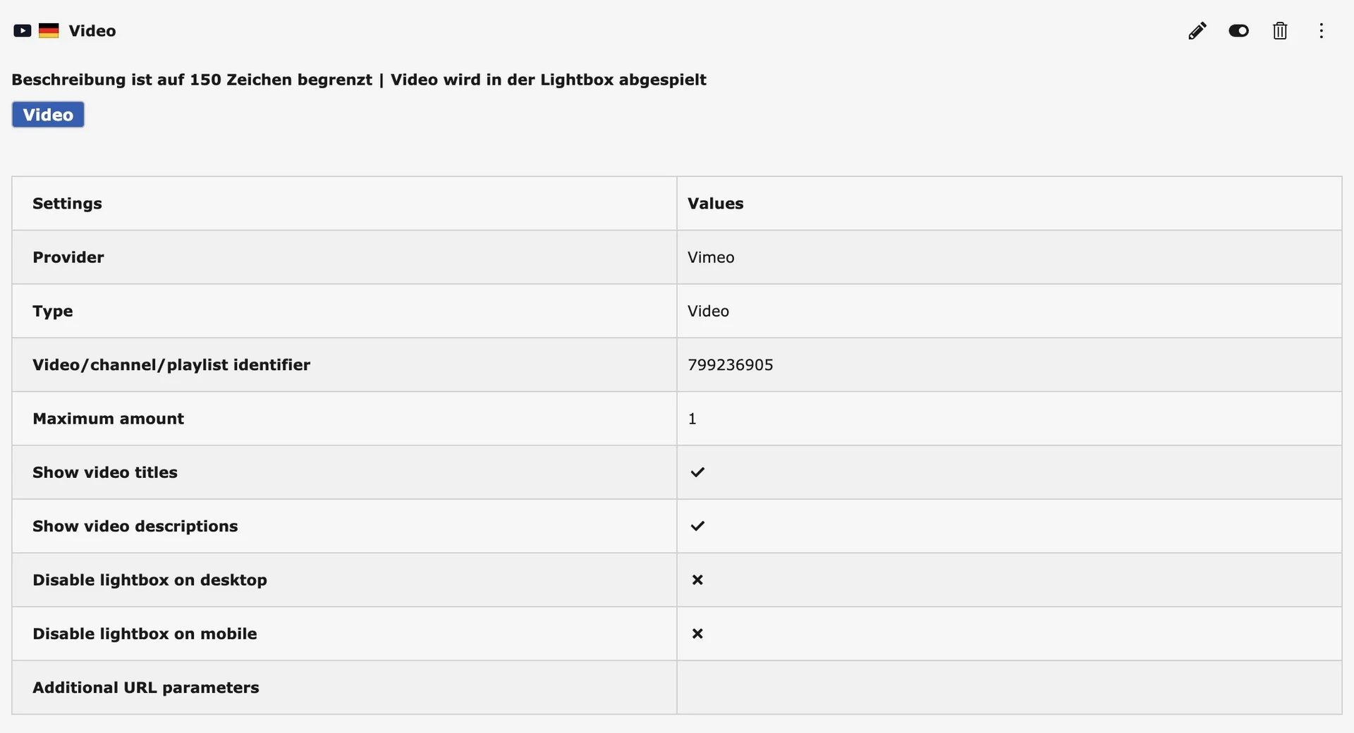 TYPO3 Video Backend Preview