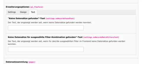 TYPO3 Teaser im Backend Tab Plugin – Text