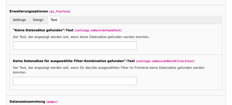 TYPO3 Teaser im Backend Tab Plugin – Text