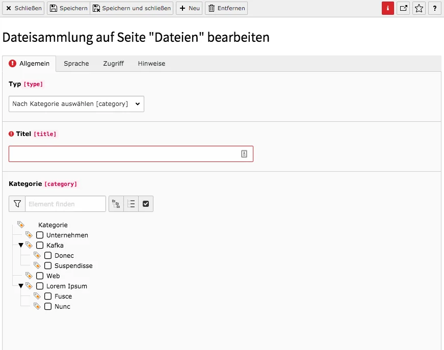 Schritt 5 – Nach Kategorie auswählen