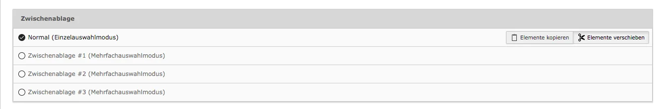 TYPO3 Module Filelist Clipboard