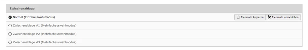 TYPO3 Module Filelist Clipboard