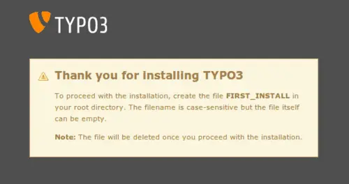 TYPO3 Installation
