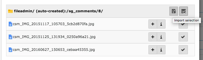 TYPO3 Content Element File Links File Selection for File Links