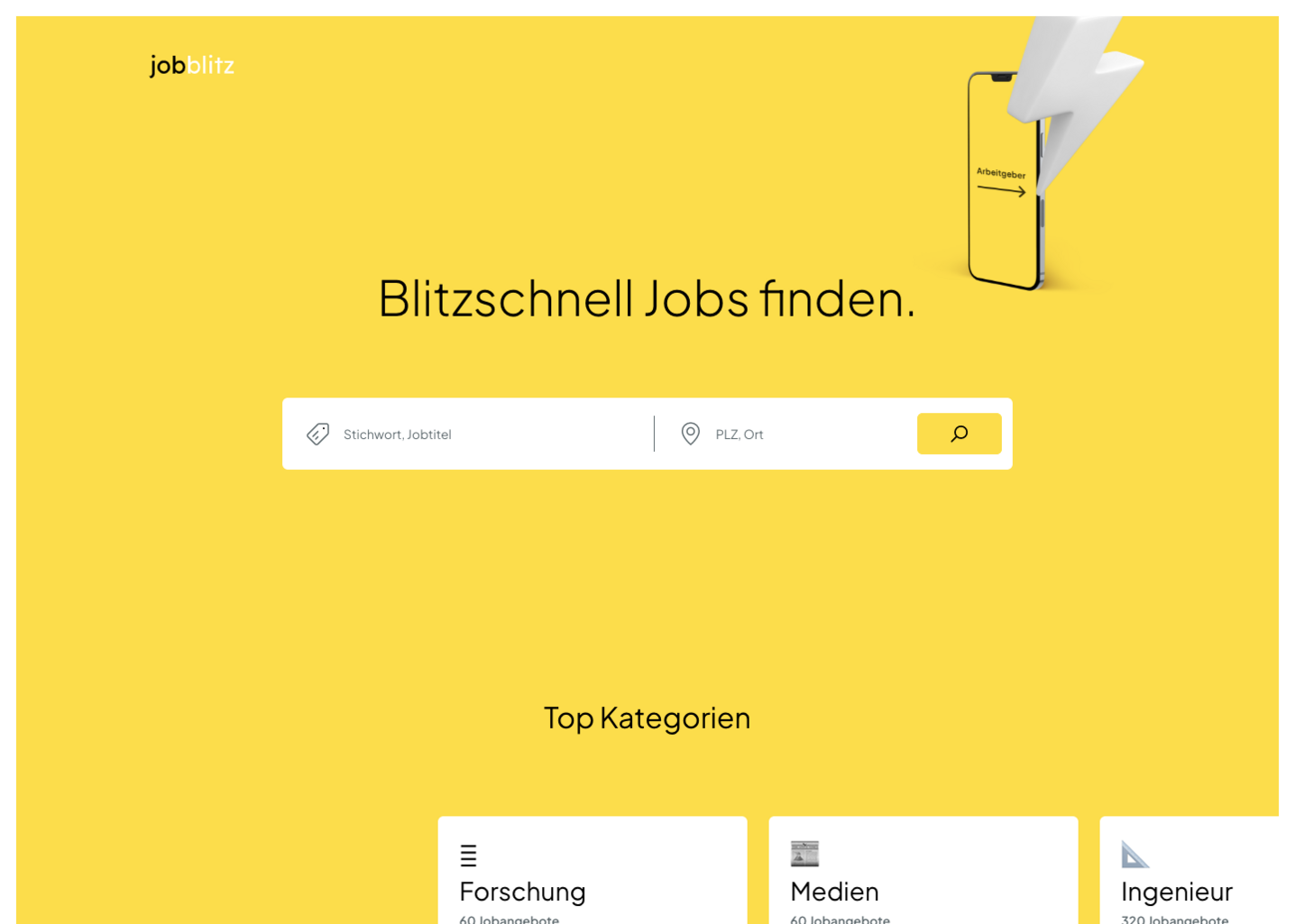 Jobblitz Website Screenshot