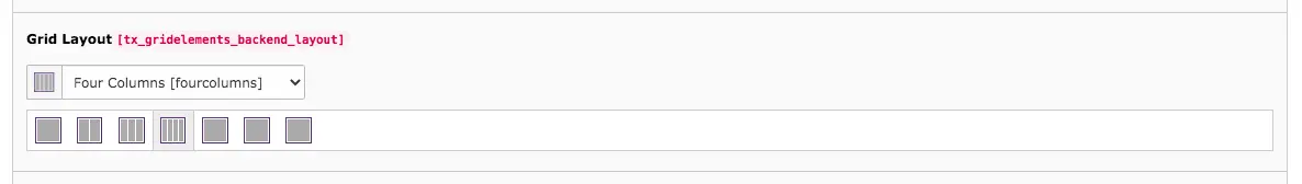 TYPO3 Content Element Backend Tab General Grid Layout