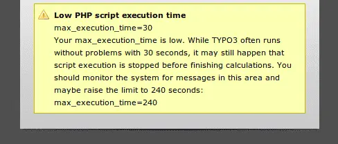 Low PHP execution time