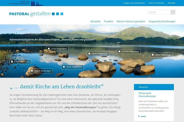 PASTORAL gestalten Website Screenshot