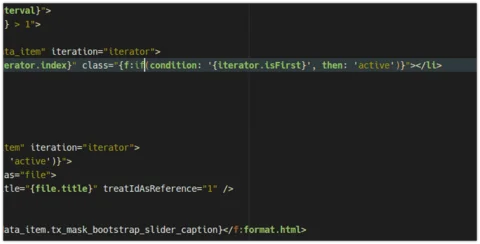 Auch bei der Verwendung der Inline-Syntax wird ein sinnvolles Highlighting, sowie Brace-Matching angeboten