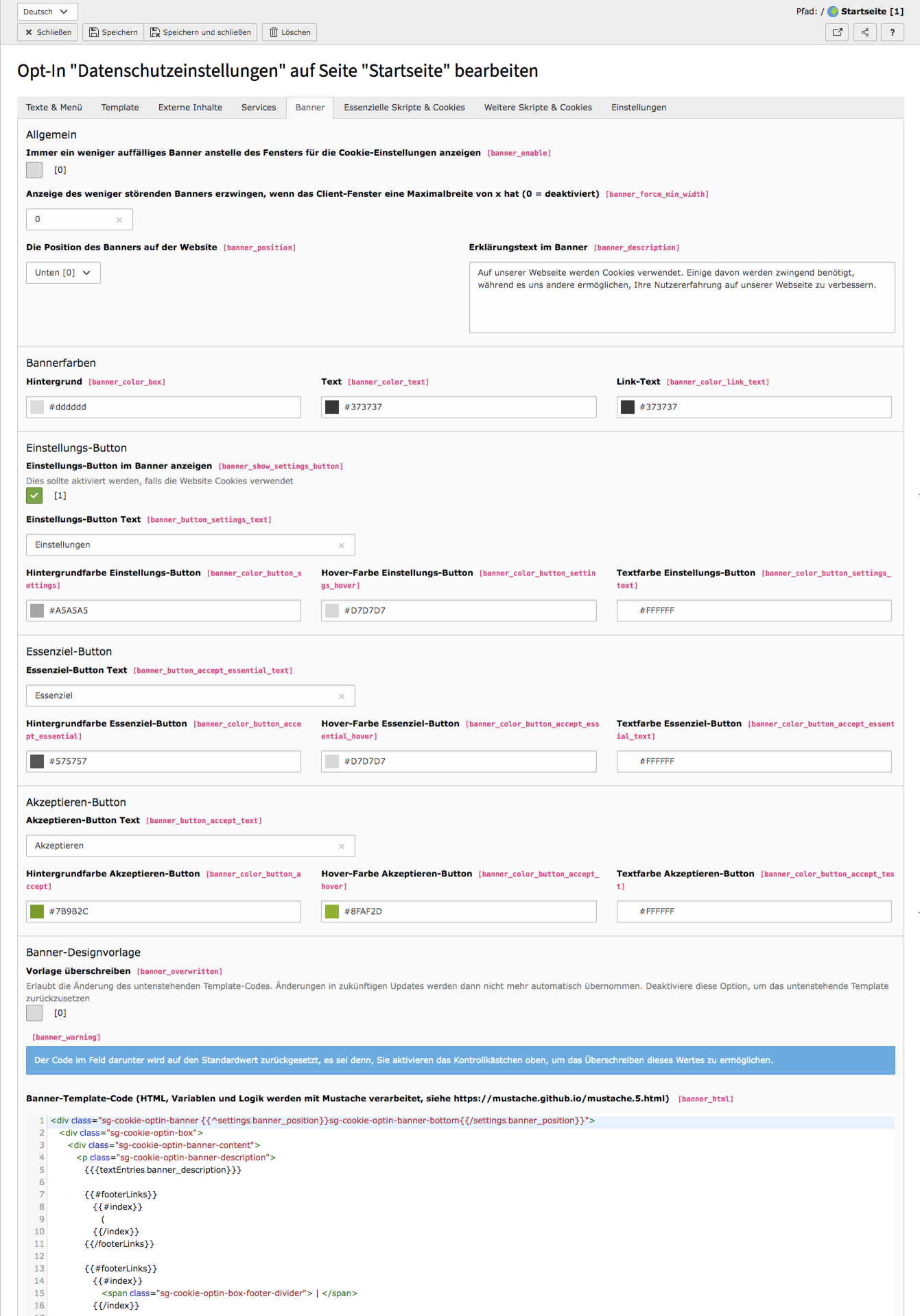 Cookie Consent TYPO3 Tab Banner