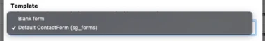 TYPO3 Modul Forms Predefined Form Start templates