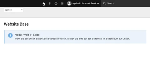 TYPO3 Kopfleiste Elemente