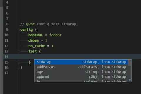 TypoScript Plugin für IntelliJ IDEs