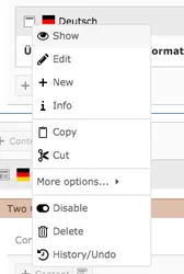 TYPO3 Content Element Menu