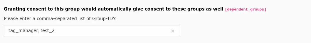 Automatic consent to cookie groups