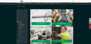 GAZ Website Leistungen Screenshot