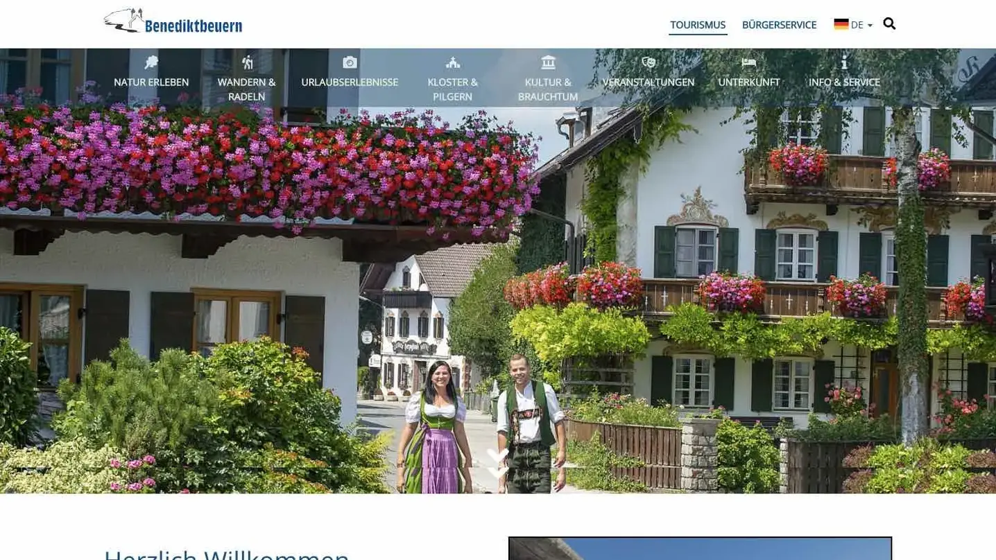 Benediktbeuern Website Screenshot