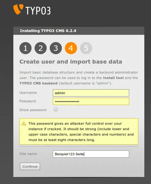 Einen Backend Admin erstellen