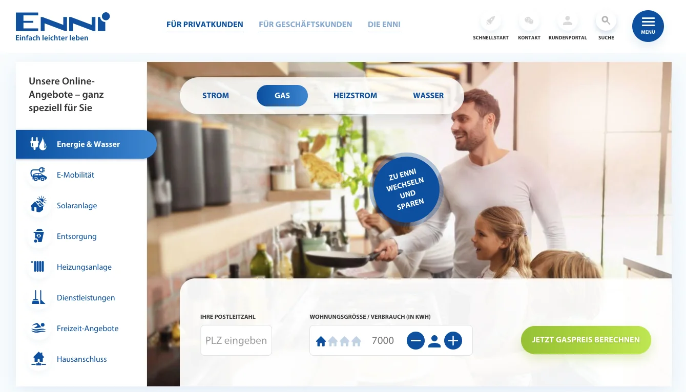 ENNI Website Screenshot