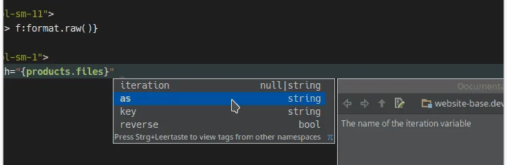 Fluid-Support für PHPStorm und IntelliJ Ultimate Screenshot