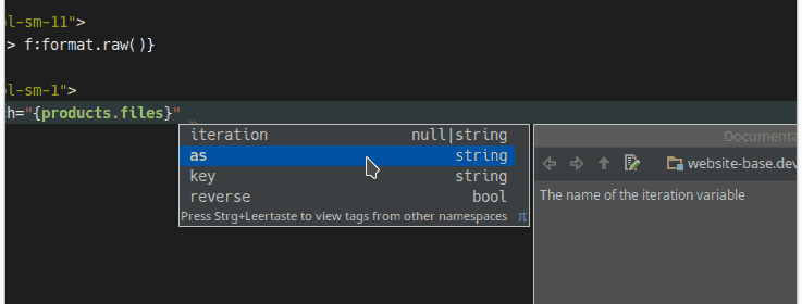 Fluid-Support für PHPStorm und IntelliJ Ultimate Screenshot