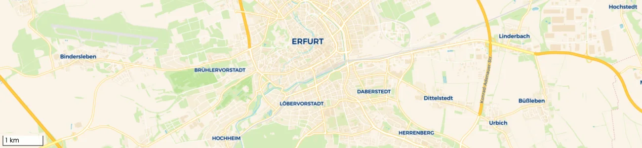 Erfurt Karte