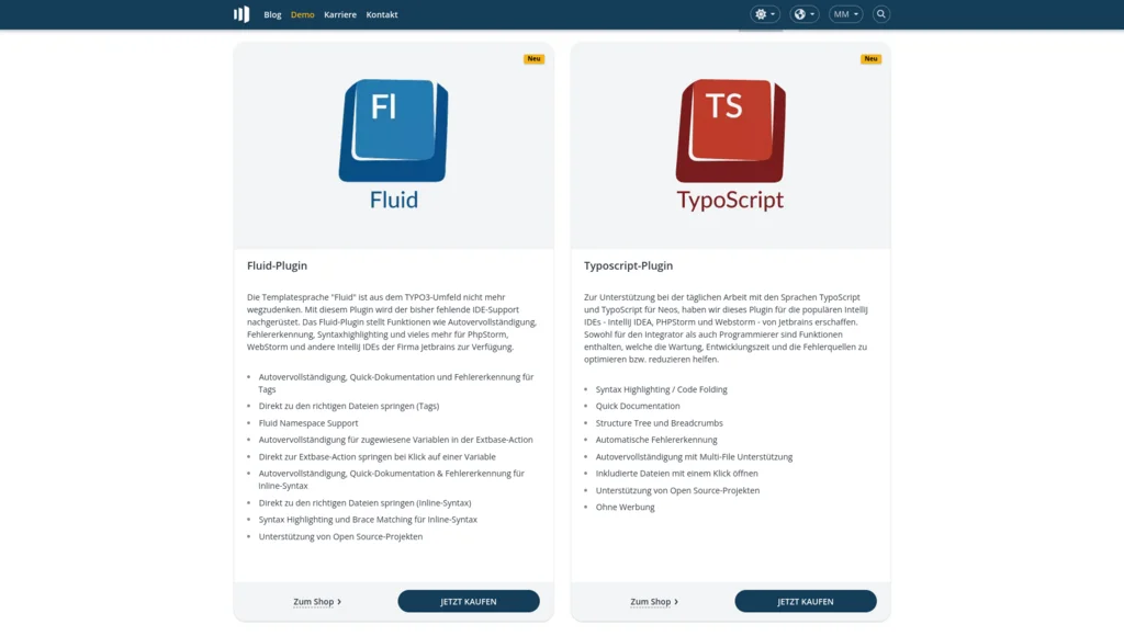 Inhaltselement: Produkte