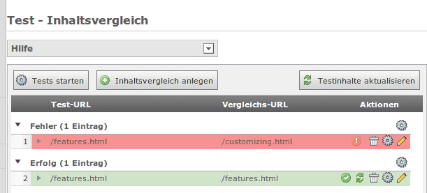 Inhaltsvergleich